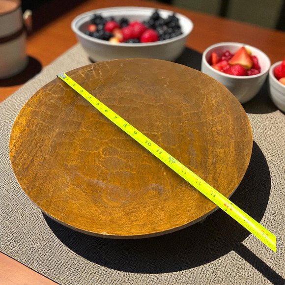 Vintage Pottery Barn Twilight Reclaimed Wood Platter Iron Stand Rustic Farmhouse - Picture 6 of 7